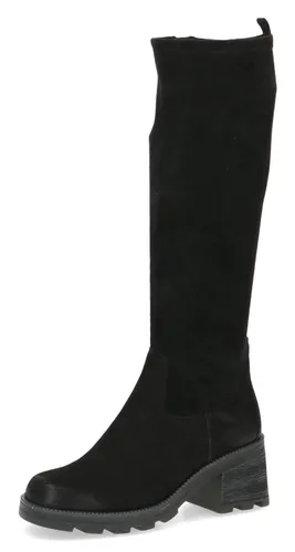 Stiefel CAPRICE Gr. 38, Normalschaft, schwarz Damen Schuhe Reißverschlussstiefel mit Textil-Stretchschaft