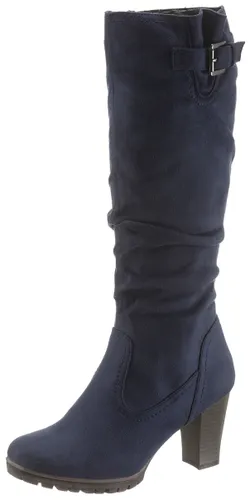 Stiefel CITY WALK Gr. 39, Normalschaft, blau (navy) Damen Schuhe High Heels mit Raffungen am slouchy Schaft