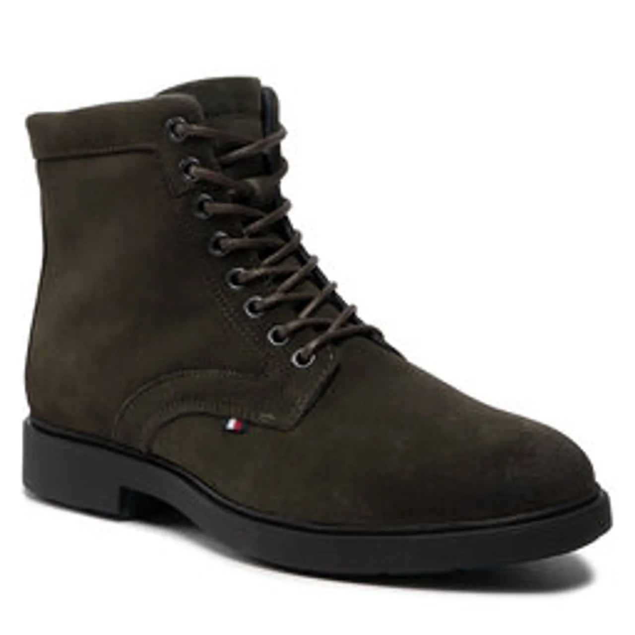 Stiefel Tommy Hilfiger Elevated Rounded Suede Lace Boot FM0FM04185 Olive MR9