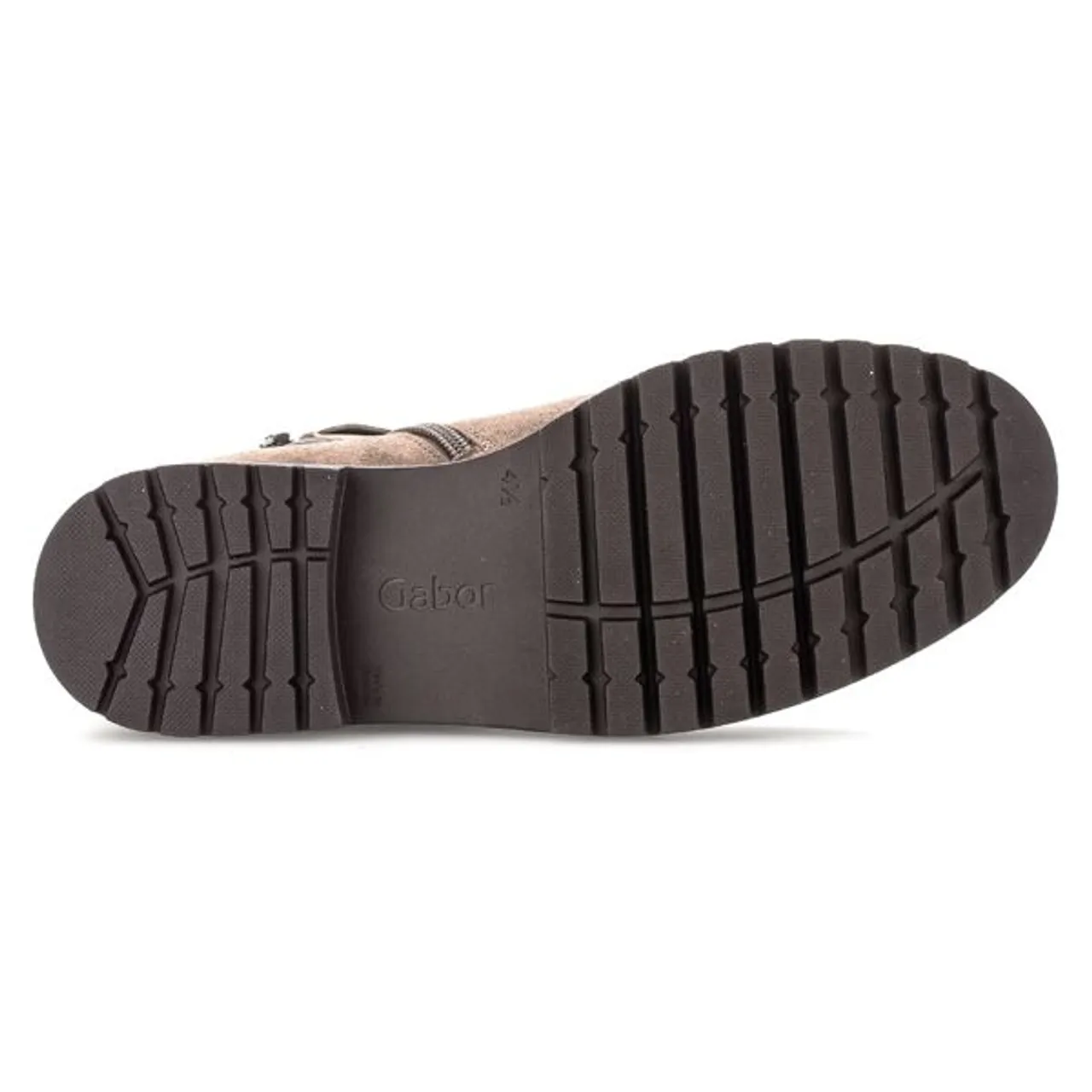 Stiefelette GABOR "Davos" Gr. 42, grau (taupe) Damen Schuhe Reißverschlussstiefeletten mit Komfortweite H (sehr weit)
