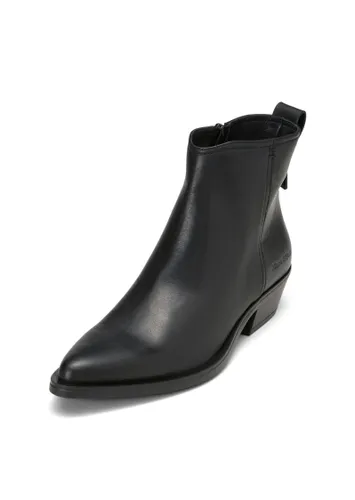 Stiefelette MARC O'POLO "aus softem Kalbleder" Gr. 39, schwarz Damen Schuhe Reißverschlussstiefeletten