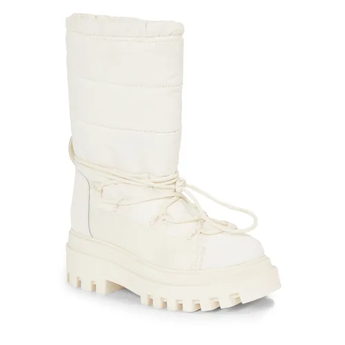 Stiefeletten Calvin Klein Jeans Flatform Snow Boot Nylon Wn YW0YW01146 Creamy White YBI