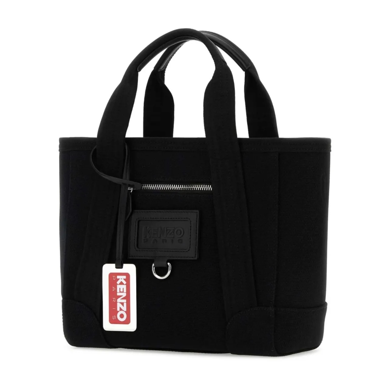 Stilvolle Borsa Tasche,Logo Baumwoll-Schultertasche mit Reißverschluss Kenzo