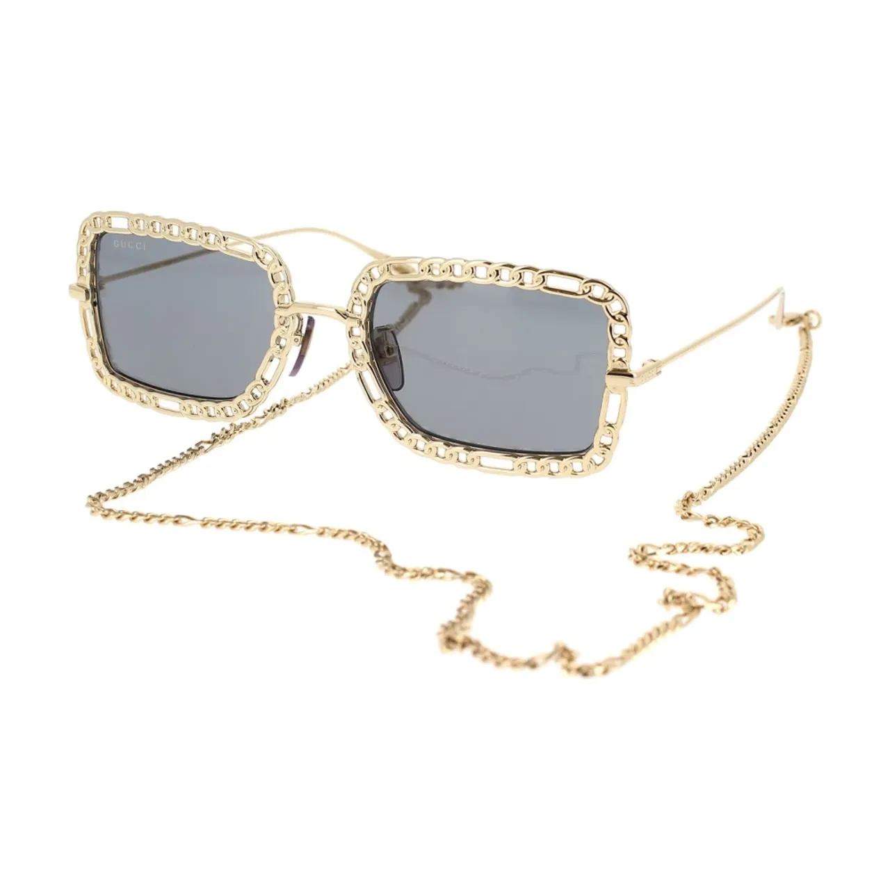 Stilvolle Gucci Sonnenbrille mit Gg1112S 001 Kette Gucci