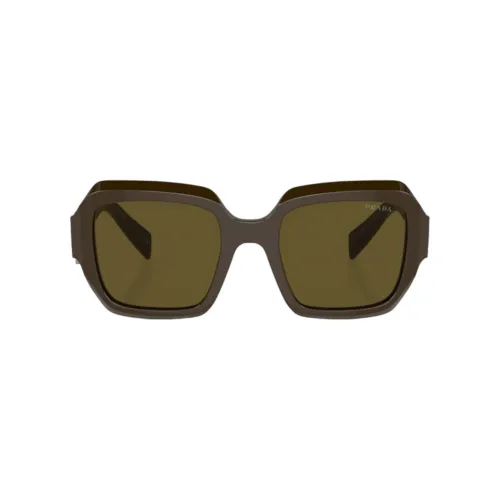 Stilvolle Oversize Braune Sonnenbrille Prada