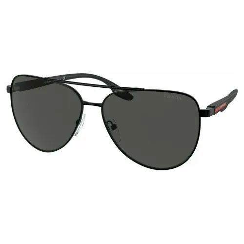 Stilvolle schwarze Aviator-Sonnenbrille für Männer Prada