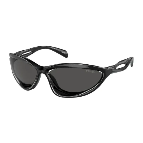 Stilvolle Sonnenbrille schwarzer Rahmen Prada