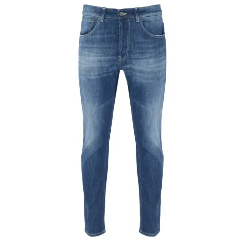 Stone Washed Carrot Fit Jeans Dondup