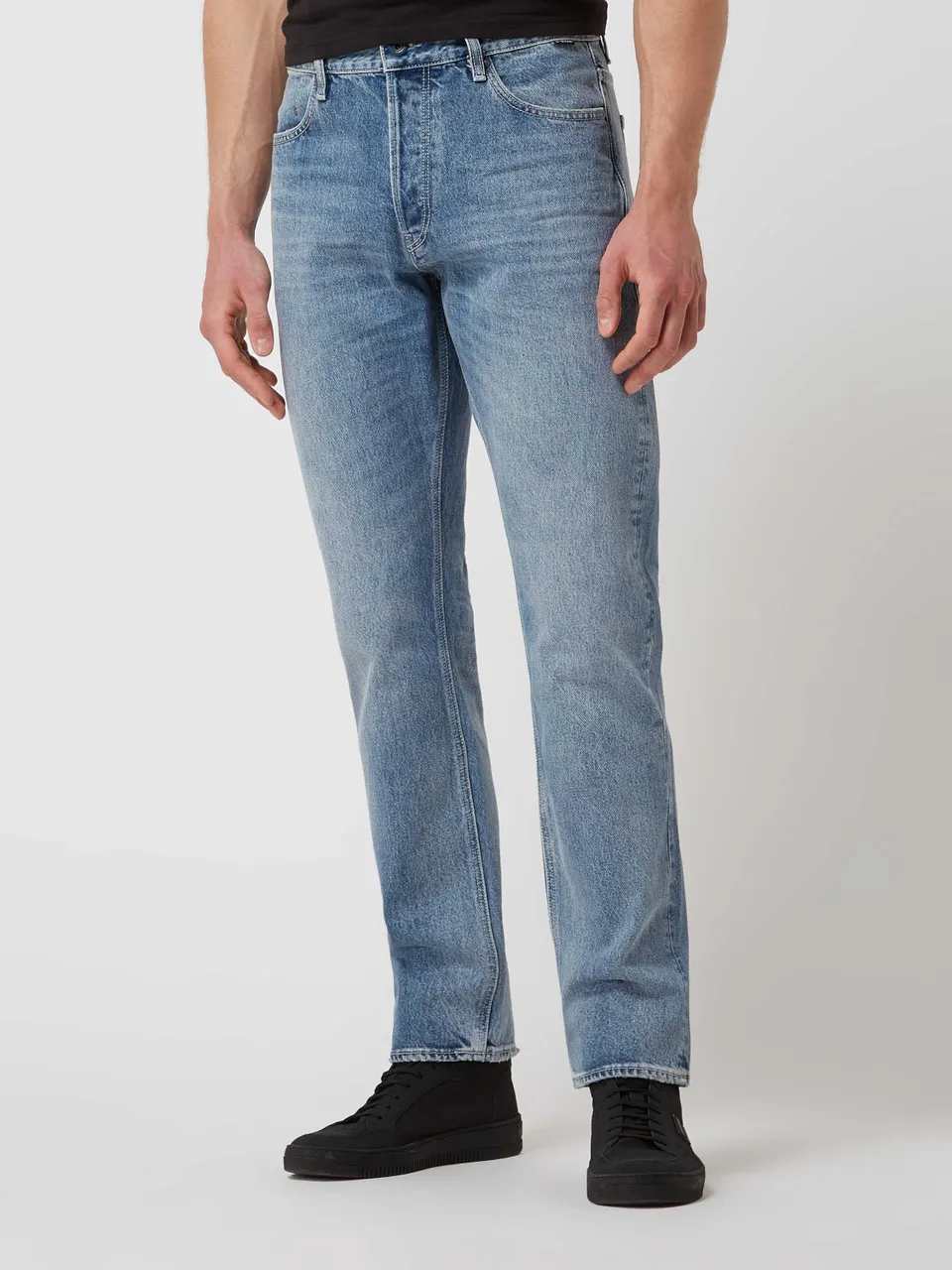 Straight Fit Jeans aus Baumwolle Modell 'Triple A'