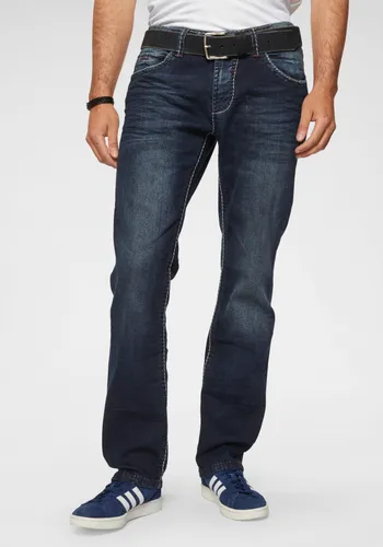 Straight-Jeans CAMP DAVID "NI:CO:R611" Gr. 36, Länge 34, blau (dark, used) Herren Jeans Straight Fit
