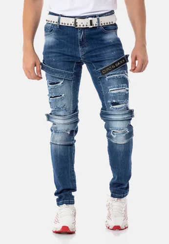 Straight-Jeans CIPO & BAXX Gr. 32, Länge 32, blau Herren Jeans Straight Fit