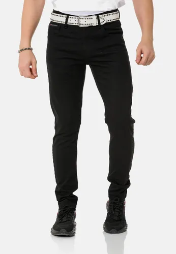 Straight-Jeans CIPO & BAXX Gr. 34, Länge 32, schwarz Herren Jeans Straight Fit