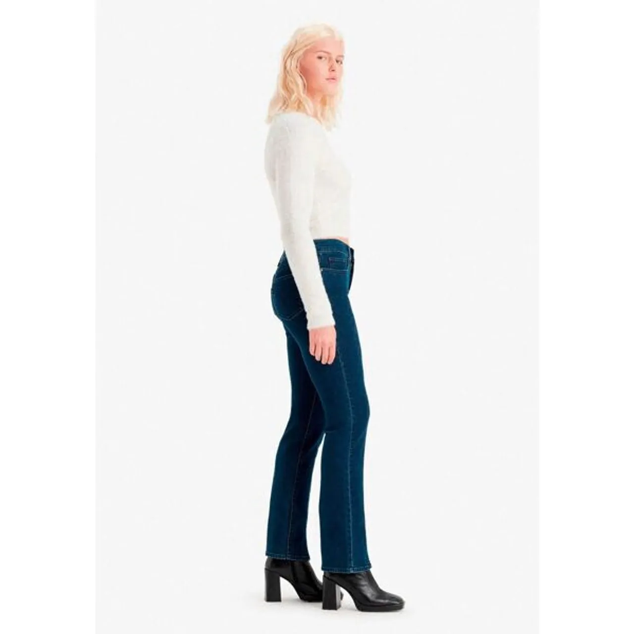 Straight-Jeans LEVI'S "314 SHP SEAMED STRAIGHT" Gr. 32, Länge 30, blau (more is not more) Damen Jeans Gerade