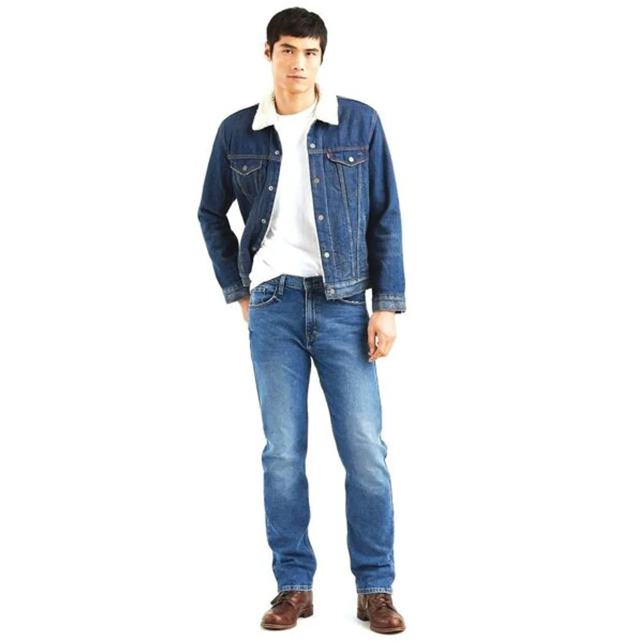 Straight-Jeans LEVI'S "505" Gr. 30, Länge 30, blau (feel the music) Herren Jeans Straight Fit