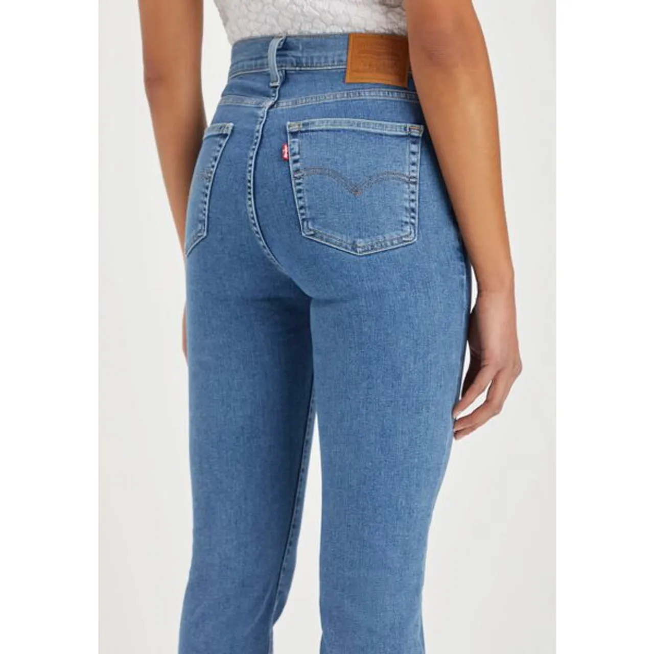 Straight-Jeans LEVI'S "724 High Rise Straight" Gr. 30, Länge 34, blau (beach break stone) Damen Jeans Gerade