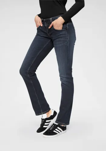 Straight-Jeans PEPE JEANS "GEN" Gr. 25, Länge 32, blau (h06 stretch ultra dark) Damen Jeans Röhrenjeans in schöner Qualtät mit geradem Bein und Doppel...