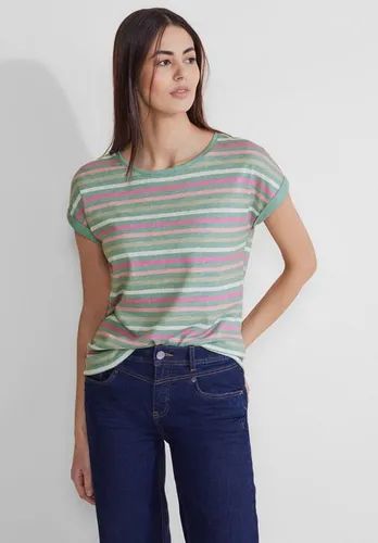 STREET ONE Shirttop mit mehrfarbigem Streifen-Muster