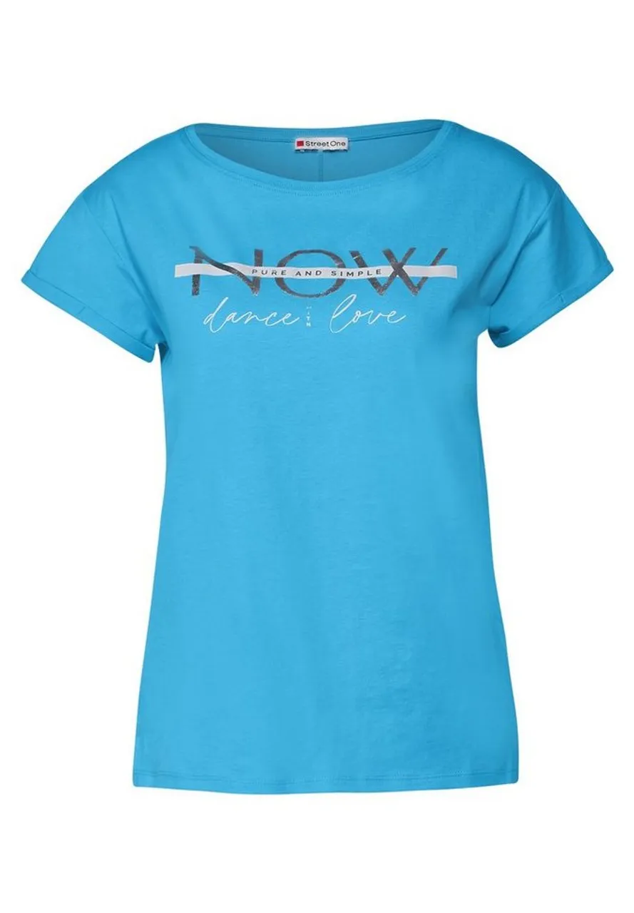 Street One T-Shirt Gr. 46, blau (splash blue) Damen Shirts Jersey aus  reiner Baumwolle - Preise vergleichen