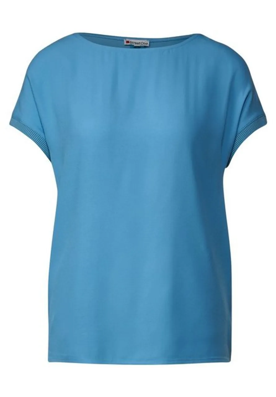 Street One T-Shirt Gr. 36, blau (splash blue) Damen Shirts Jersey mit  Ripp-Details A319392 - Preise vergleichen