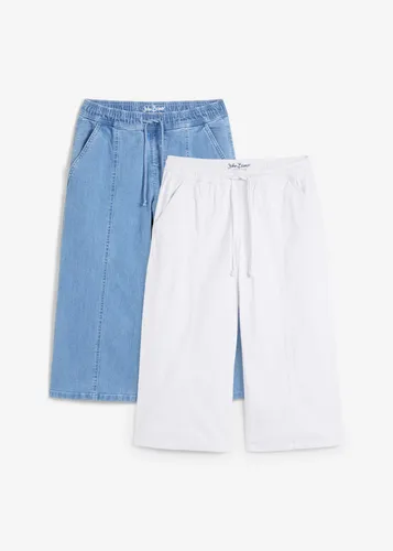 Stretch-Capri-Jeans (2er Pack), Straight
