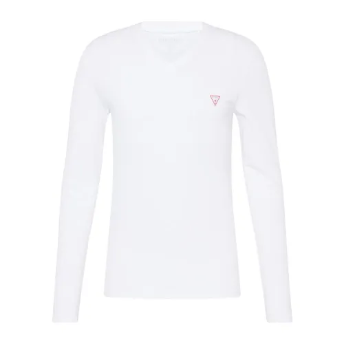 Stretch Eco-Friendly V-Ausschnitt T-Shirt - Weiß Guess