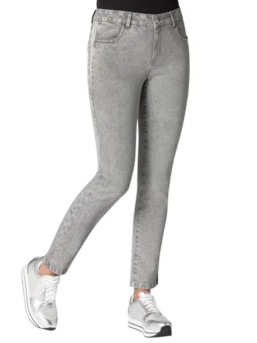 Stretch-Jeans AMBRIA Gr. 19, Kurzgrößen, grau (grey, denim) Damen Jeans Stretch