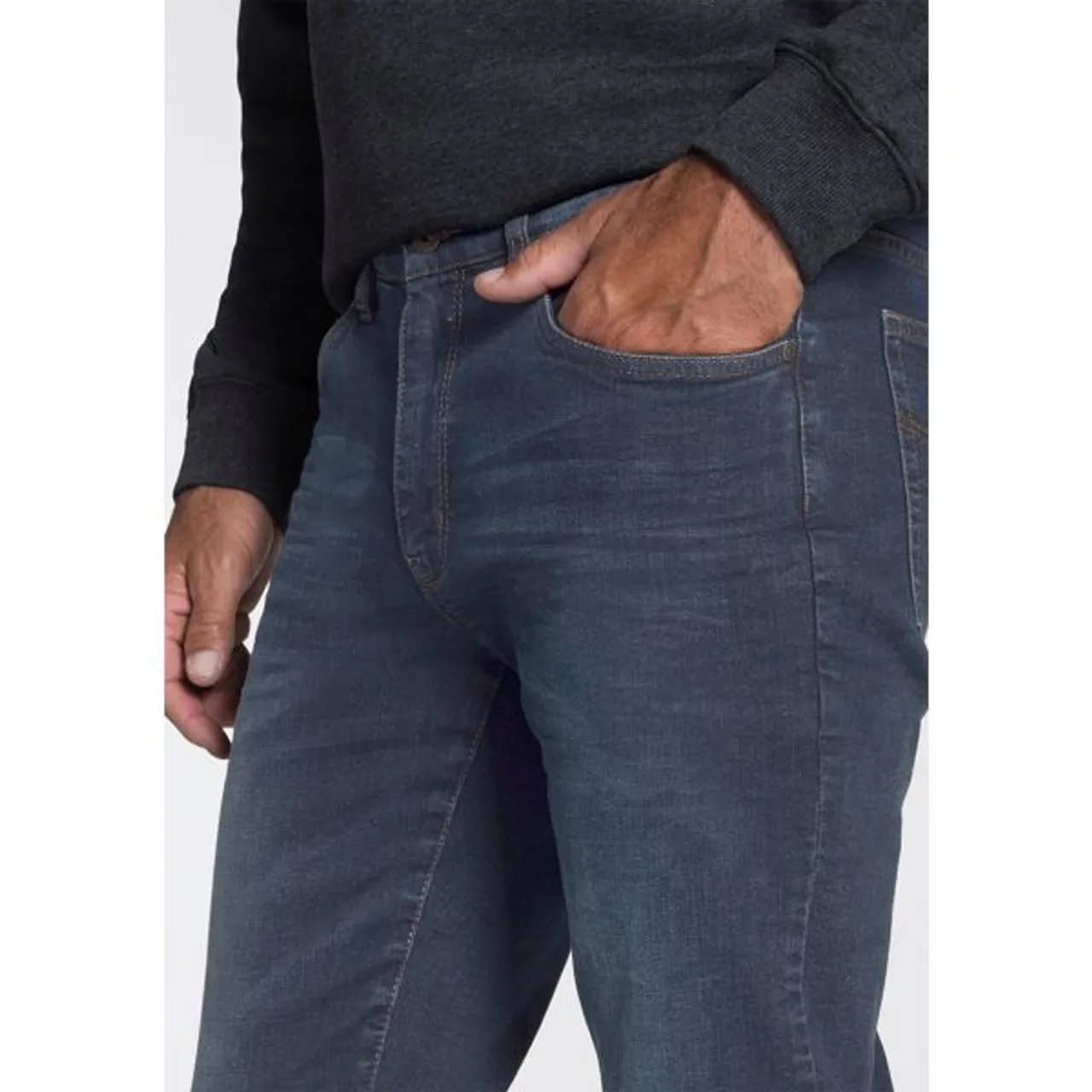Stretch-Jeans ARIZONA "Willis" Gr. 44, N-Gr, blau (blue used und blue black used) Herren Jeans Stretch