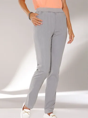 Stretch-Jeans CLASSIC BASICS Gr. 40, Normalgrößen, grau (grey, denim) Damen Jeans Stretch
