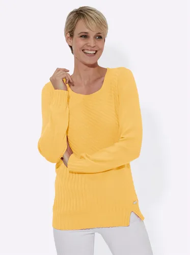 Strickpullover CASUAL LOOKS "Pullover" Gr. 40, gelb Damen Pullover