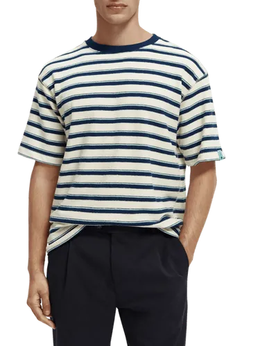 Structured striped relaxed-fit T-shirt in Organic Cotton - Größe XXL - Multicolor - Mann - T-Shirt - Scotch & Soda