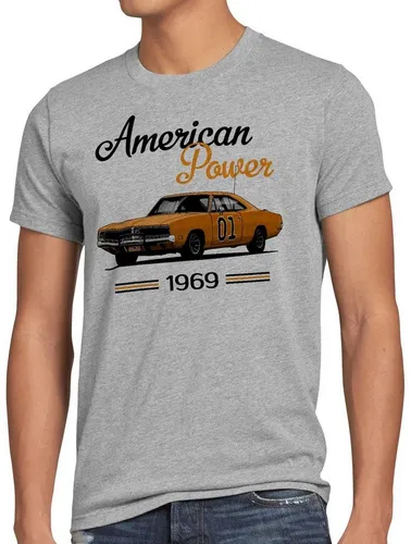 style3 Print-Shirt Herren T-Shirt American Power charger general lee muscle car
