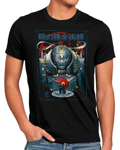 style3 Print-Shirt Herren T-Shirt Armored Alchemist fullmetal japan anime mustang roy