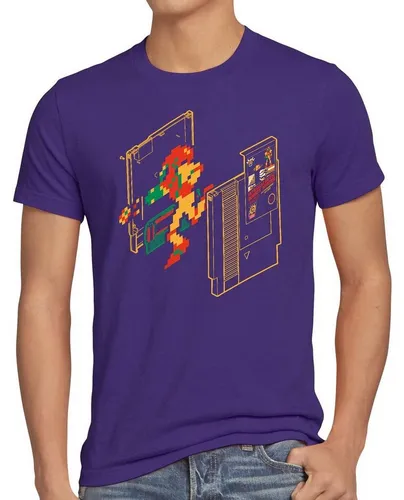 style3 Print-Shirt Herren T-Shirt Retro Samus classic gamer switch nes 8-Bit