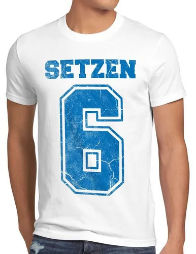 style3 Print-Shirt Herren T-Shirt Setzen Sechs schule zeugnis abschluss