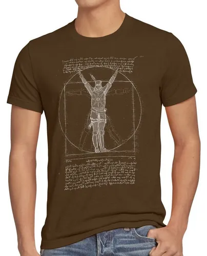 style3 Print-Shirt Herren T-Shirt Vitruvianischer Solaire of Astora souls sunbro dark