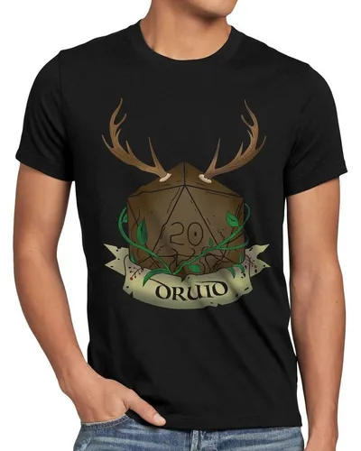 style3 Print-Shirt Herren T-Shirt Würfel Druid dungeon tabletop dragons d20