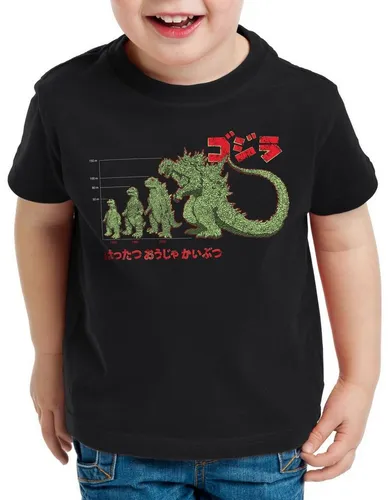 style3 Print-Shirt Kinder T-Shirt Gojira Evolution japanisches monster nippon tokio