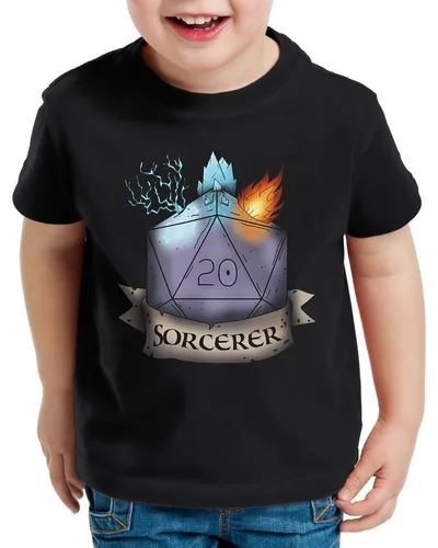 style3 Print-Shirt Kinder T-Shirt Würfel Sourcerer dungeon tabletop dragons d20