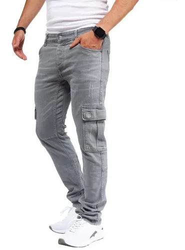 Styleko Chinohose Herren Cargohose Cargo Jeans Hose für Männer Jungen Regular Slim fit Denim Destroyed Jogger Freizeithose Casual Jeans Pants Jeans He...