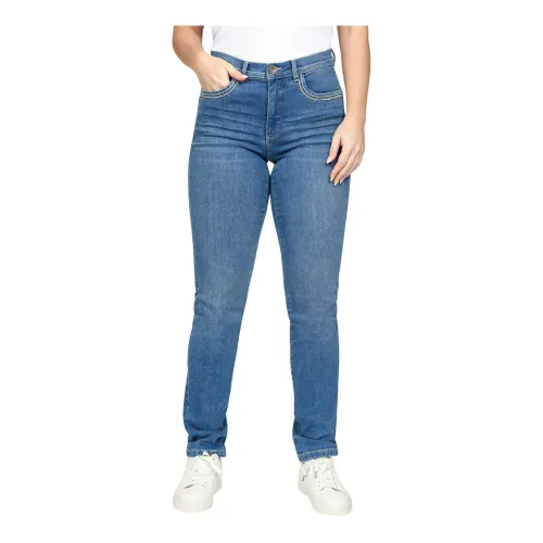Stylische Denim-Jeans mit bestickten Details 2-Biz