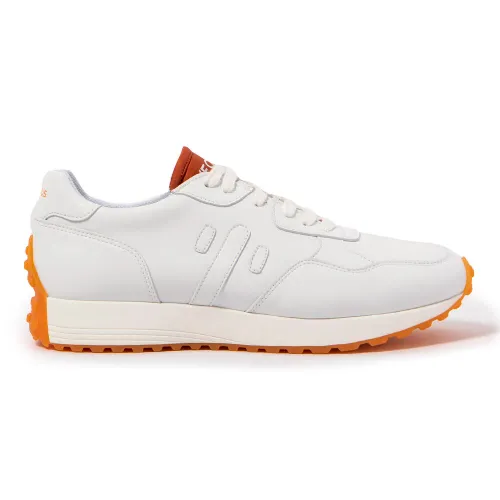 Stylische vegane Sneaker in Weiß und Orange Veja