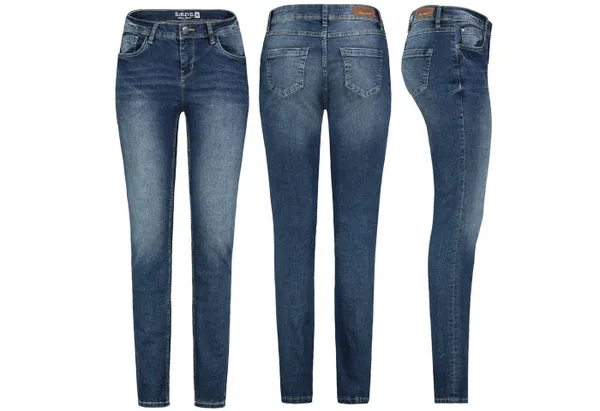 SUBLEVEL Slim-fit-Jeans Sublevel Damen Jeans Hose Jeanshose Röhre Slim Fit Denim Stretch Hose