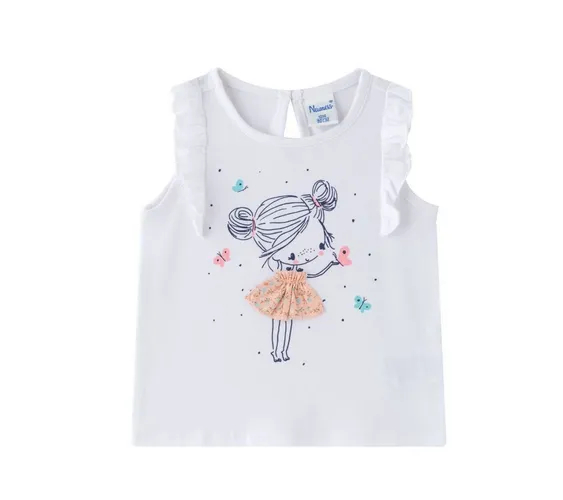 suebidou T-Shirt Sommershirt mit Mädchen Print und 3D Effekt Baby und Kleinkind