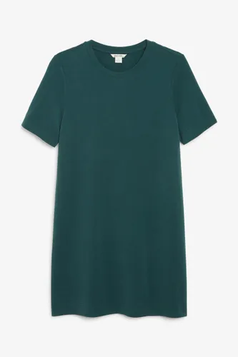 Super Weiches T-Shirt-Kleid - Grün