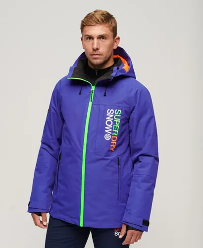 Superdry Herren Blau Sport Ski Freestyle Core Jacke mit Logo-Druck