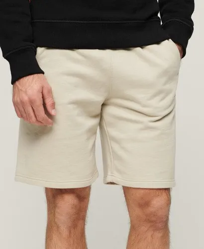 Superdry Herren Essential Jersey-Shorts mit Logo Beige
