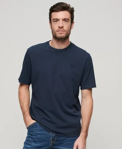 Superdry Herren Vintage T-Shirt mit Waschung Marineblau