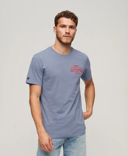 Superdry Herren Workwear T-Shirt mit Schriftzug Blau