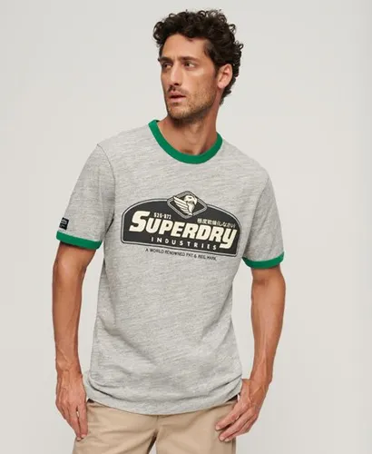 Superdry Men's American Classic Ringer-T-Shirt mit Core-Logo