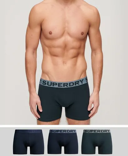 Superdry Men's Boxershorts aus Bio-Baumwolle im 3er-Pack Marineblau
